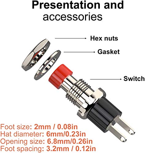 RUNCCI-YUN 30pcs Red 7mm Momentary Mini Push Button Switch Normal Open - Image 3