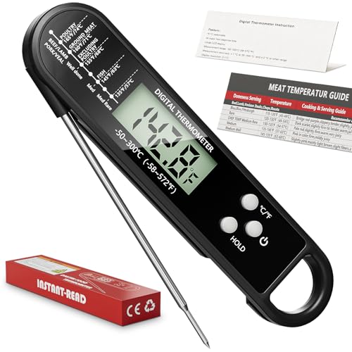Instant Read Digital Meat Thermometer, -58°F to 572°F Temperature...