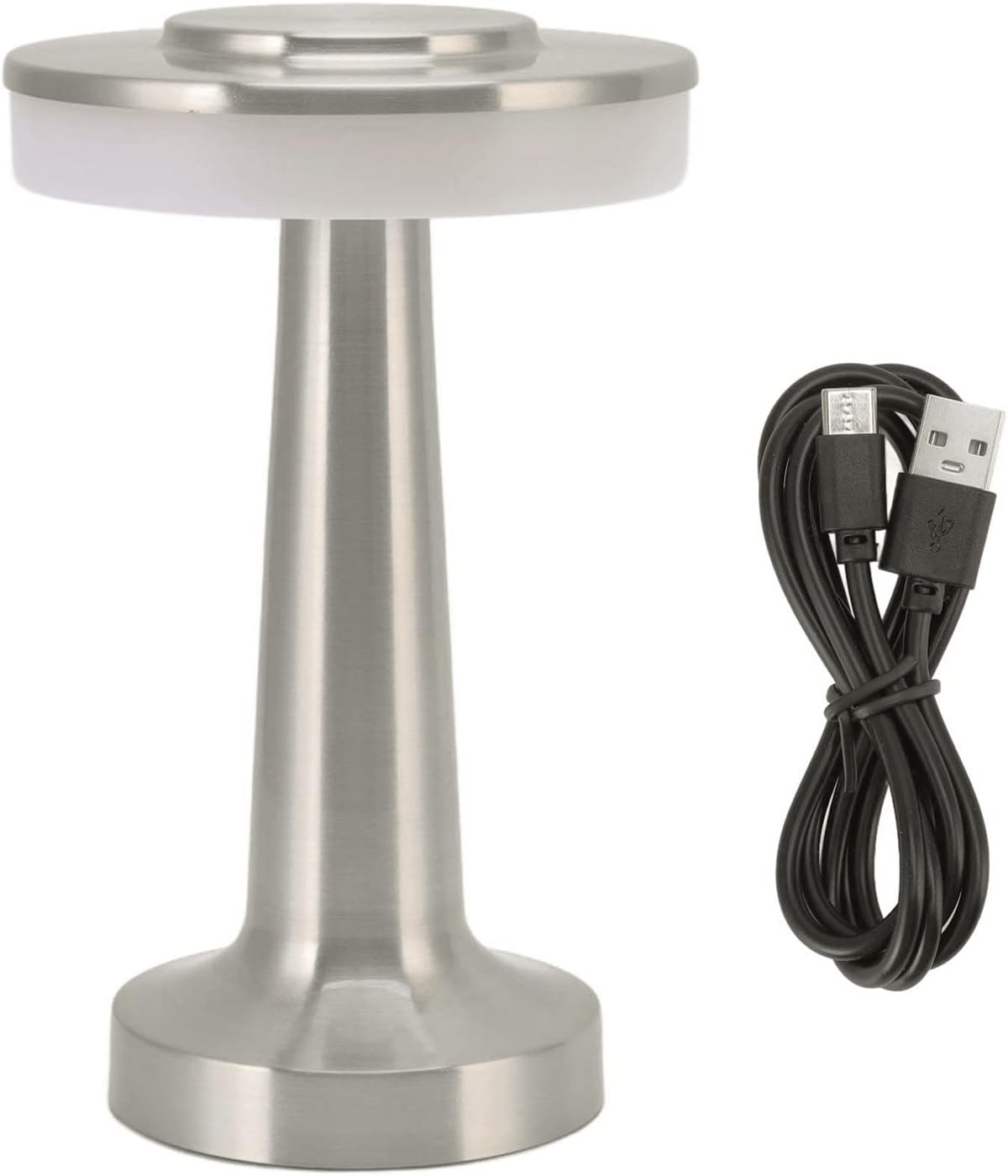 Cryfokt Portable LED, Touch Control Stepless Dimming Desk Lamp with 3 Levels Color Temperature Rechargeable Retro Night Light Bedside Lamp for Living Room, Office, Study, Dining