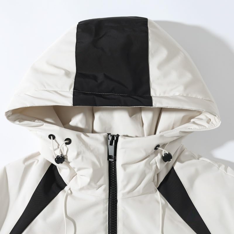 Mens Winter Workwear Casual Hooded Puffer Jacket Thick Insulated Warm Waterproof Fashion Down Coat - Image 4