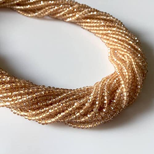 Quartz jaune 2mm fil de perles rondelles avec taille uniforme haut de gamme