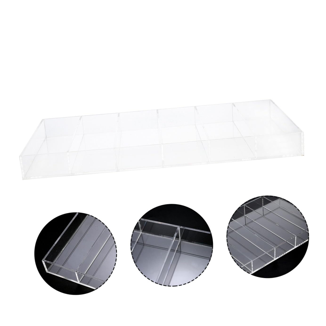 SHERCHPRY 3piezas Organizador De Maquillaje Acrílico Transparente Compartimentos para Cosméticos y Accesorios Mesas De Tocador y Baños Diseño y