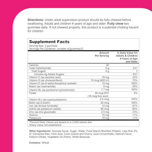 One A Day Kids Multivitamin with Iron Gummy, Vitamin D, Vitamin C, E, Zinc for Immune Support, Gummy Vitamins, Kids Multivitamin Gummies with Iron, Cherry Flavor, 60 Count (Packaging May Vary) - image 9