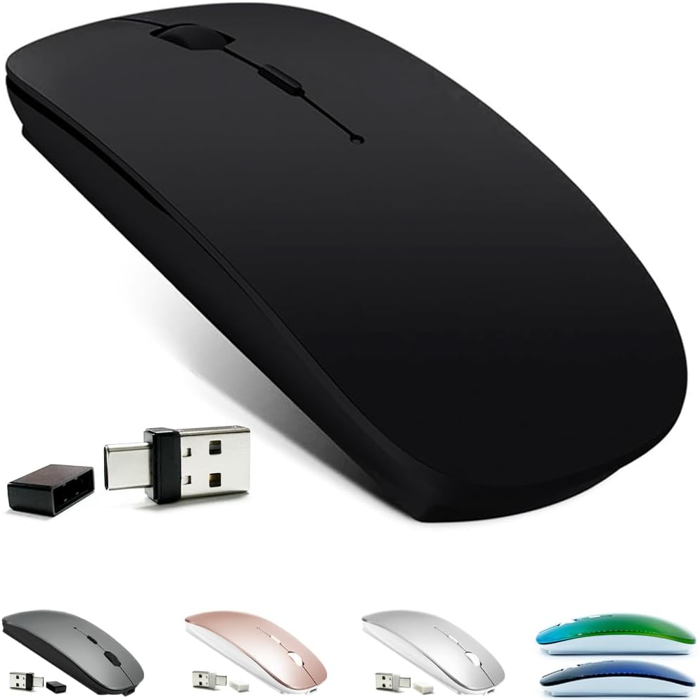 Rechargeable Bluetooth 5.2/3.0/Type-C/USB-2.4G Mouse for MacBook/MacBook air/Pro/iPad