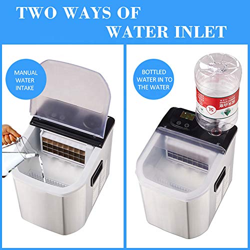Máquina portátil para hacer hielo, 48 lbs/24h, 24 cubos miniatura 6