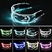 XIAMUSUMMER Halloween-LED-Leuchtbrille – Neonbrille – Cyberpunk LED-Visier Brille – Futuristische elektronische Visierbrille – für Party, Disco, DJ, Musik, Konzert, Live, Verkleidung