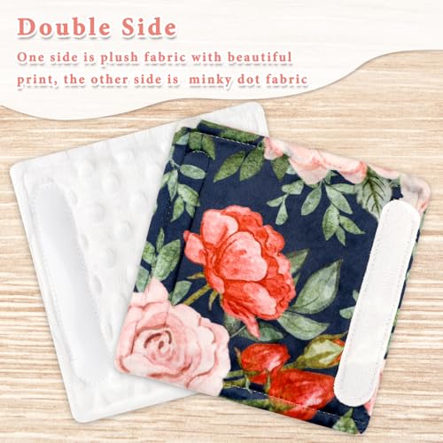 Image of Baby Car Seat Strap Pads, Floral Infant Car Seat Strap Shoulder Pads for Girls Boys, Super Soft Seat Belt Covers for Car Seats, Pushchair, Stroller