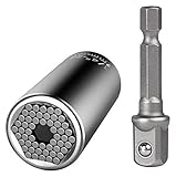Universal Socket-Ratchet Universal Sockets Metric Wrench Adapter 1/4 inch to 3/4 inch Professional Repair Tools (1pack)