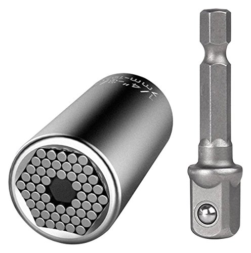 Universal Socket-Ratchet Universal Sockets Metric Wrench Adapter 1/4 inch to 3/4 inch Professional Repair Tools (1pack)