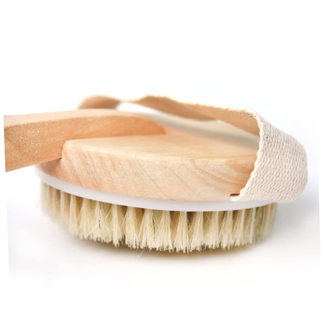 Healvian 2piezas Cepillo De Baño Desmontable Con Mango De Madera y Cerda Natural Exfoliante Corporal Para Masaje y Estimulación Circulación