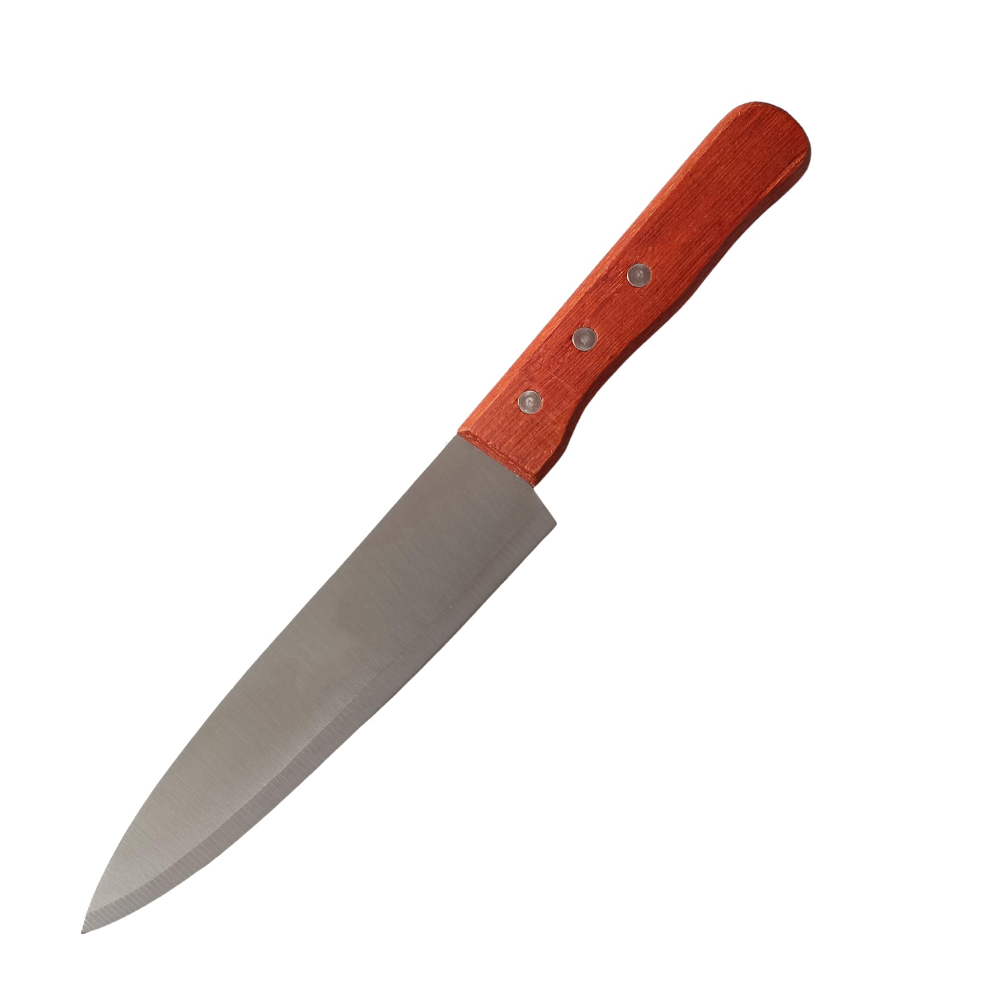 Serbian Chef Knife, Pakka Wood Rivet Fixed Full Tang Handle High Carbon Clad Steel for Cutting Vegetables, Fish for Kitchen, Hotel, Restaurants - 7 in
