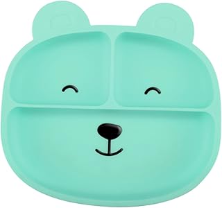 Totority Pratos Infantis Pratos Para Bebês Pratos Infantis Talheres De Uma Peça Otário Prato De Jantar Dividido Tigela De Sucção Para Bebês Tigela Para Crianças Placa Divisória Comida