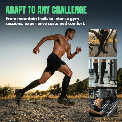 Image of Compression Socks (2 /3 Pair) for Men and Women 20-30 mmHg Regular and Plus Size Compression Scoks:Size S-7XL