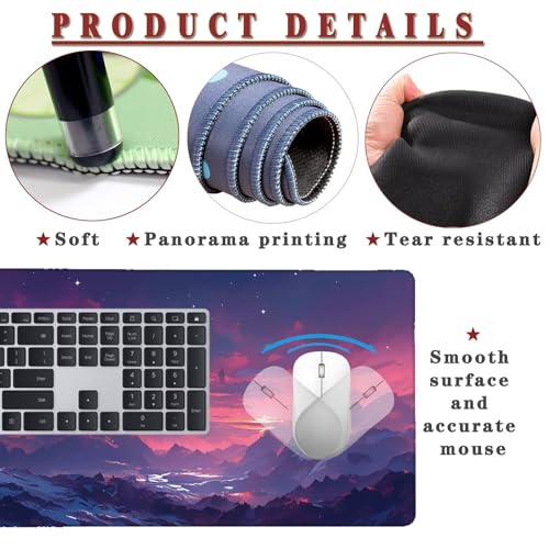 Mouse pad mat étanche et antidérapant grand format pour protéger le bureau