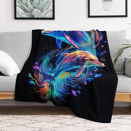 Manta de delfín grande 180x200 cm mullida para sofá 3