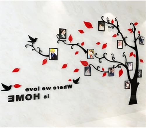 Vista 29 de Calcomanías de pared de árbol 3D, marco de fotos para bricolaje, marco de fotos familiar, murales, decoración de pared, sala de estar, dormitorio