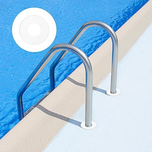 4pcs Pool Ladder Escutcheon poolleiter Stufen ersatz, Poolleiter-Rosettenabdeckungen für eingelassene Poolleiter, handlauf Halterung, Schwimmbadleiterteile für Rohre mit 1,9 Zoll Innendurchmesser