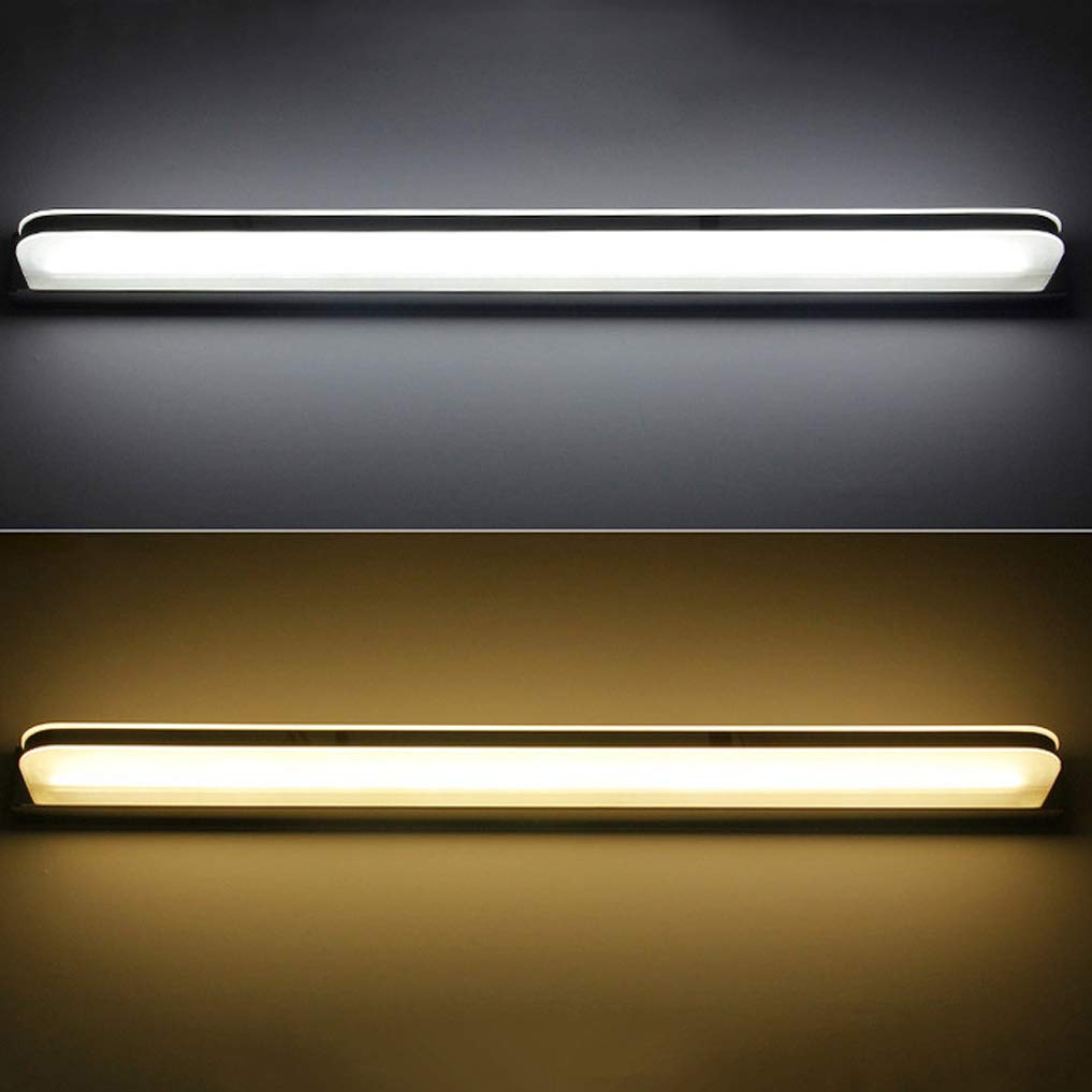 LANMOU LED Spiegellampe Bad, Spiegelleuchte Badezimmer Wandleuchte Edelstahl Badlampe Spiegellicht Badspiegel Schminklicht Aufbauleuchte IP44 Wasserdichte Schrankleuchte, 110-240 V, 40cm