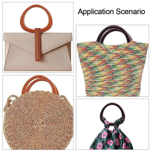 Asas de madera para bolsos con sistema desmontable y acabado multicolor Color B 7