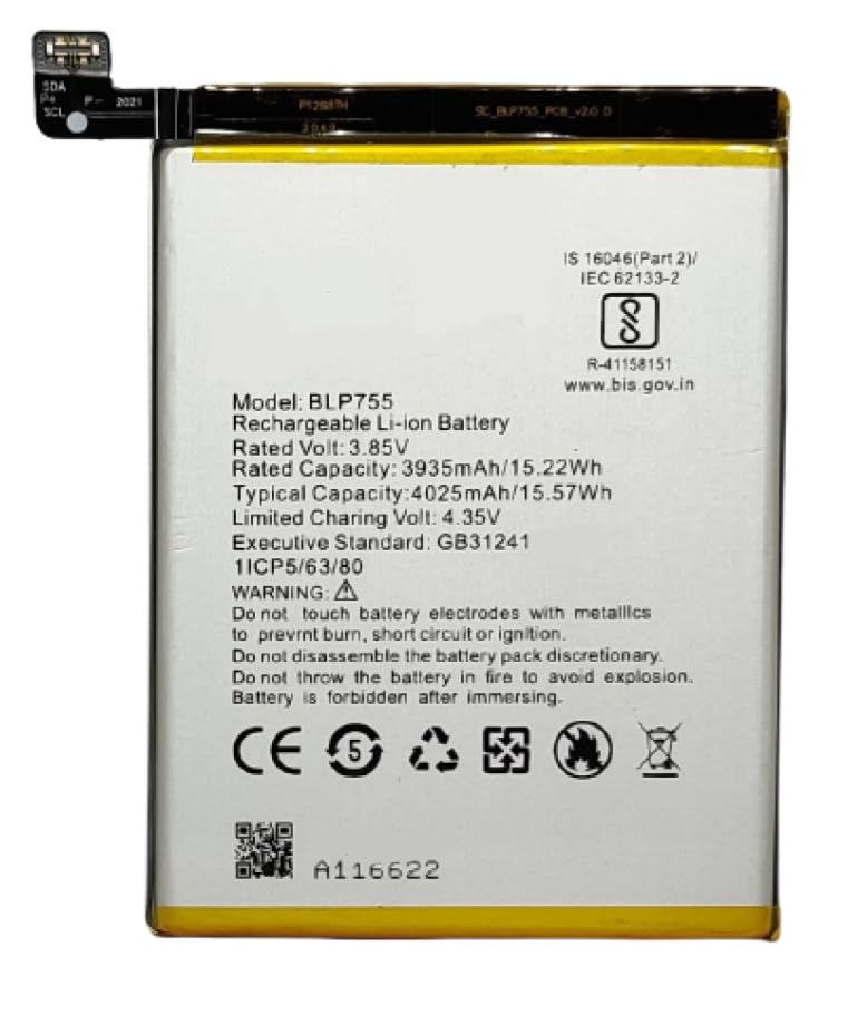Image of Original BLP755 Battery Compatible with Oppo Reno 3 Pro CPH2035, CPH2037, CPH2036 [mAh]