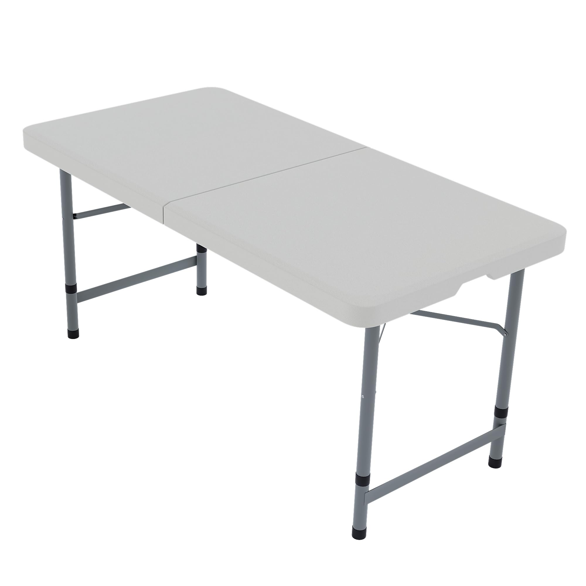 Home Vida Tavolo pieghevole da 1,2 m, resistente, extra resistente, per campeggio, buffet, matrimoni, mercatino, festa in giardino, festa, bagagliaio, cavalletto da picnic, interno ed esterno, pieghevole