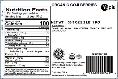 Yupik Organic Dried Goji Berries thumb #3
