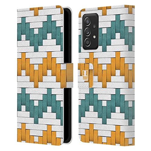 Housse cuir Samsung Galaxy A53 5G étui portefeuille à motif zigzag