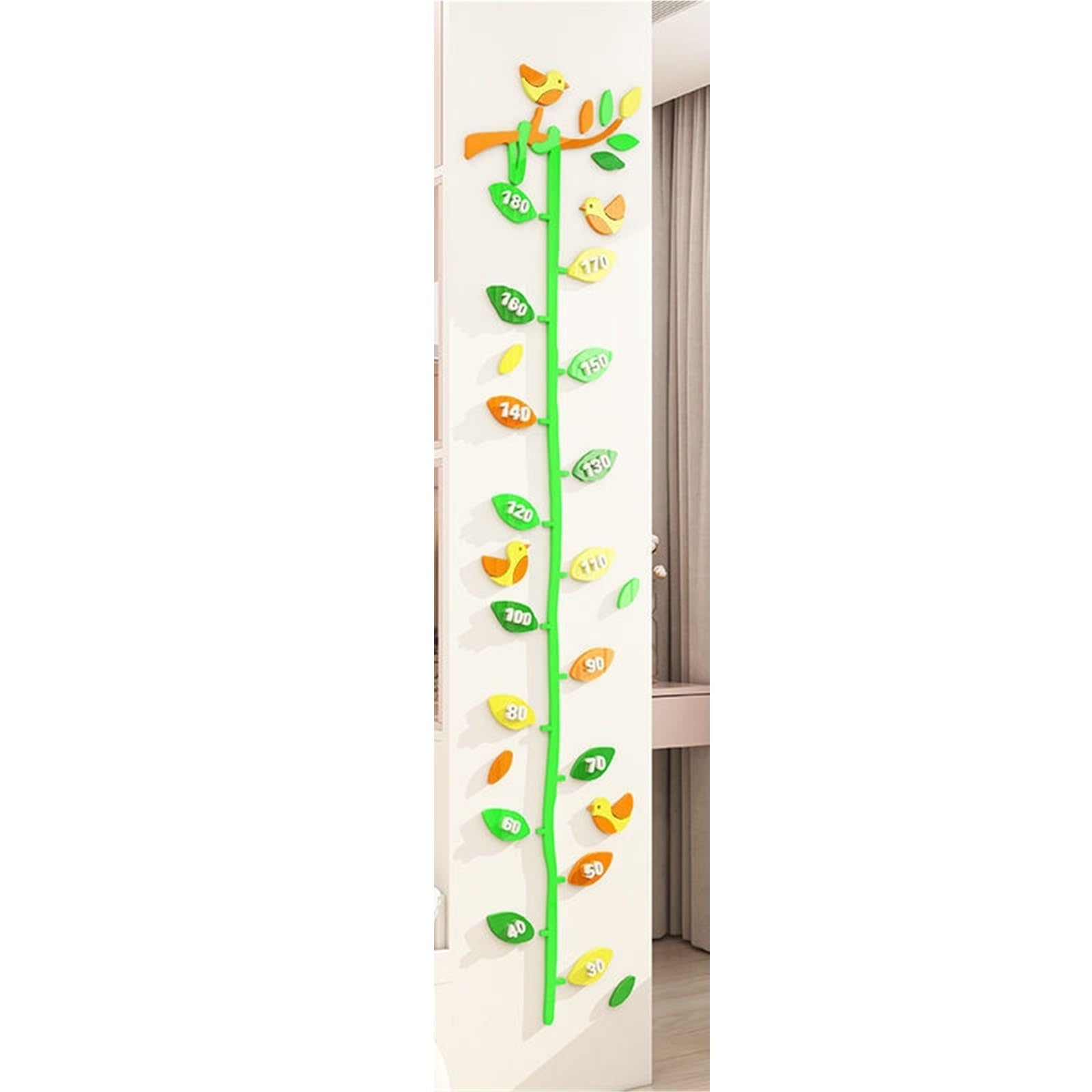 medidor niños pared Pegatinas de pared tridimensionales altura, decoración con dibujos animados for guardería, pegatinas habitación infantil, medir la(Pink)