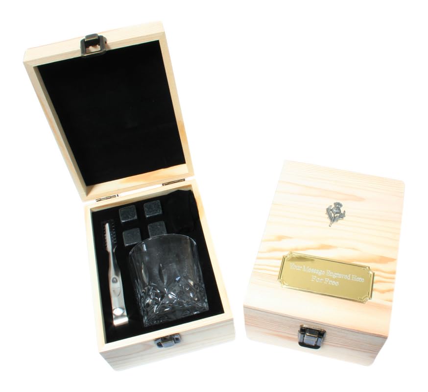 Macbeth Thistle Whiskey Gift Set Tumbler Box Accessories Free Engraving 722