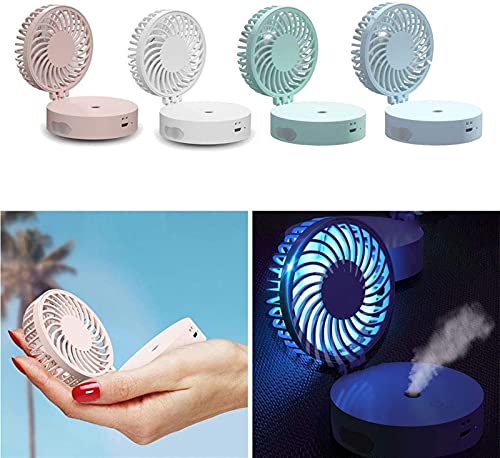 Ventilador de mano ZYFSHA que soluciona el calor y la sequedad con LED 7