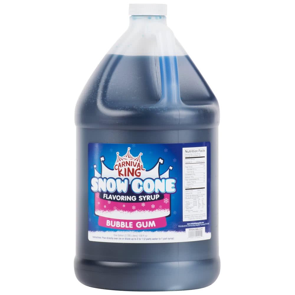Snow Cone Syrup, Flavored Syrup for Snow Cones and Shaved Ice (Bubble Gum, Each)