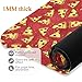 ALAZA Red Pizza Pattern Yoga Mat Non Slip Fitness Exercise Mat, Workout Mat for Yoga, Pilates and Floor Exercises
