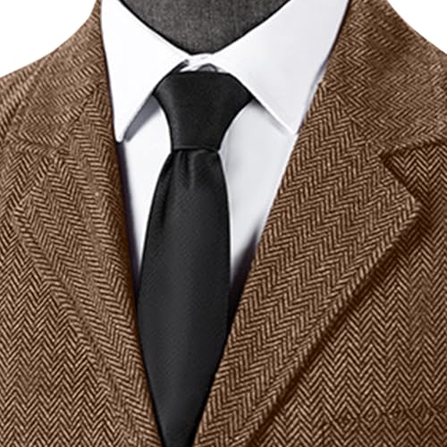 Men's Tweed Suit Vest Western Herringbone Waistcoat Wool Business Casual Vintage Formal Groomsman Wedding Waistcoat4