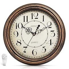 Geevon Vintage Wall Clock, Silent 12 " Non Ticking Retro Round Clock Quartz Decorative Battery Geevon Vintage Wall Clock, Silent 12 " Non Ticking Retro Round Clock Quartz Decorative Battery item