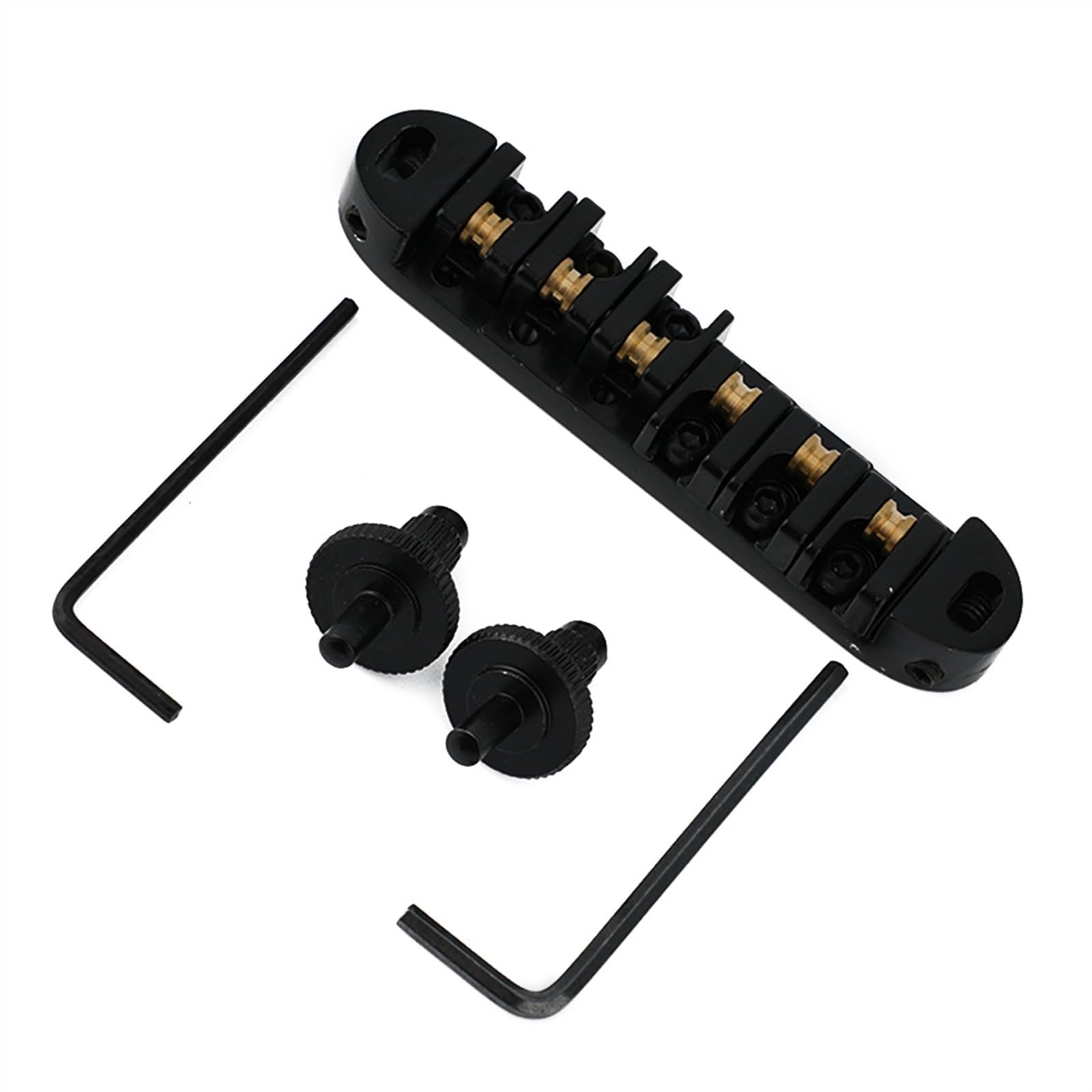 Siodełko Rolkowe Mostek Do Gitary Siodła Rolkowe Srebrny Stop Cynku Czarna Miedź Mostek Do Gitary Elektrycznej (Color : Black)