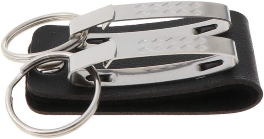 Delicate Leather Belt Loop Keychain with Detachable Clips image 4