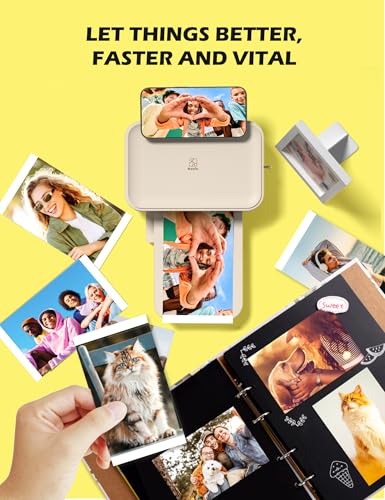 Image of iDPRT 4x6 Photo Printer, CP4100 Photo Printer for iPhone & Android with 108 Sheets & 2 Cartridges, Wi-Fi Wireless Portable Picture Printer, Instant Print Photos, Dye Sublimation, Beige