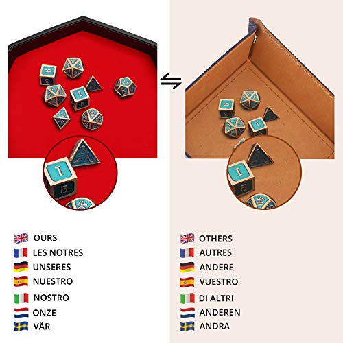 Belle Vous Zwart PU Leren en Rood Velours Octogonale Rol Dobbelstenen Opslag Bak – Dobbelstenen Houder Voor Tafelgames… - Image 6