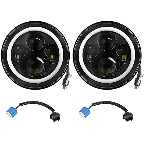 Moclever 7 Inch LED Headlights with Halo