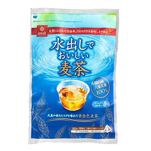 はくばく 水出しでおいしい麦茶 国内産六条麦茶100％ きらきら輝く黄金色麦茶