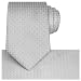 KissTies Mens Gray Solid Wedding Tie Grey Necktie + Hanky + Gift Box