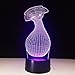 Produktbild Tianyifengg 3D Nachtlicht -7 Farbe - Fernbedienung - Vase Tischdekoration Lampe Acryl Stereo Folie Farbwechsel Touch-Schalter Schlafzimmer