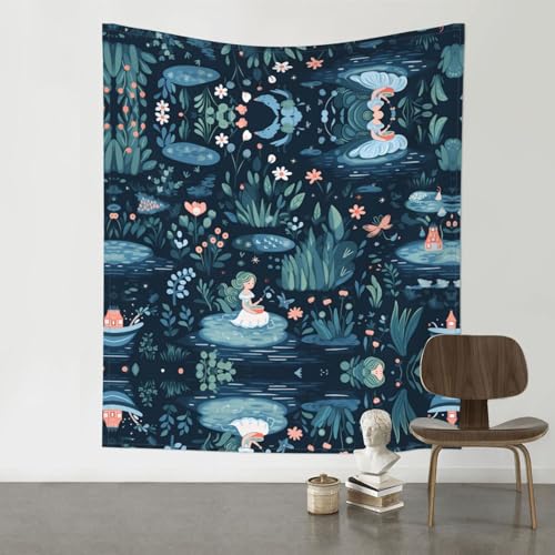 Tapisserie Lake Fairy YYHWHJDE en textile doux et durable pour décoration murale