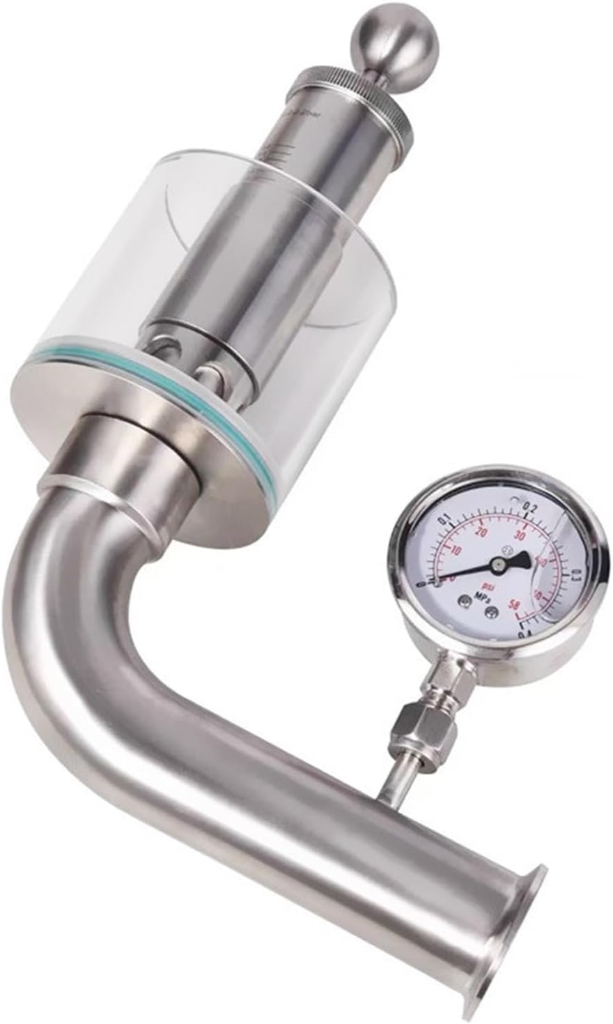 32mm OD50.5mm Tri-Clamp Safety Automatic Exhaust Valve/Air Release Valve 0.2-2.2 Bar For Distillation Of Home brewed beer