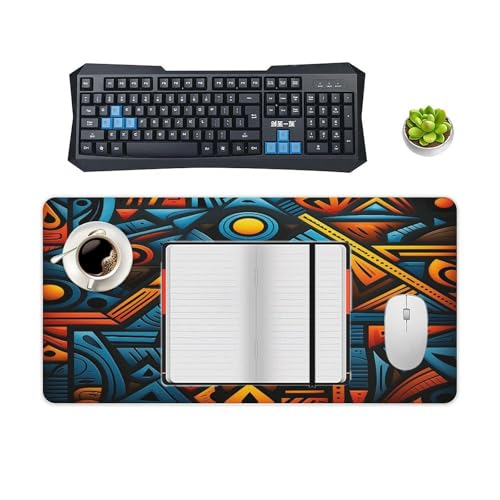 Mouse Pad Grande Estilo Africano Antideslizante Impermeable miniatura 4