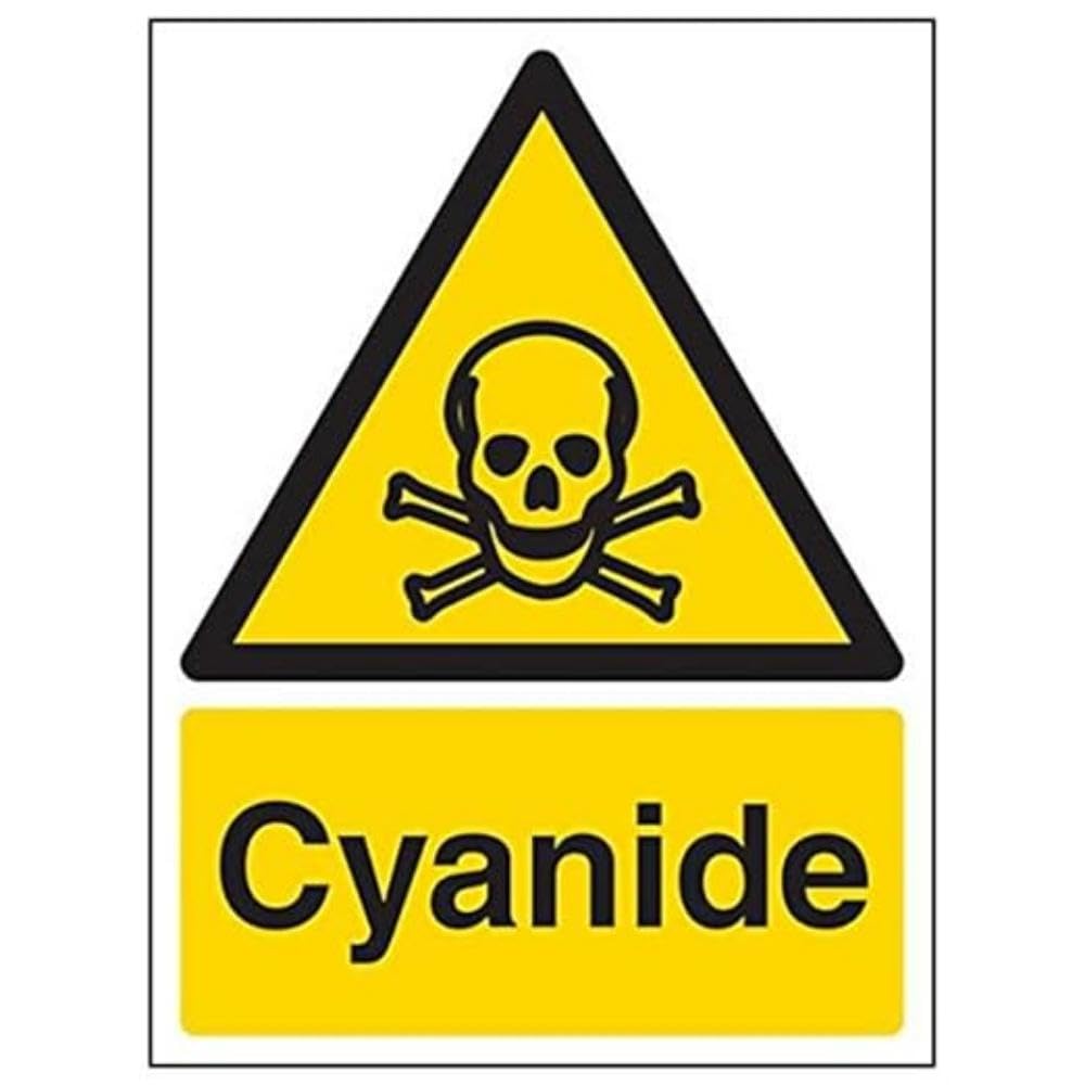 Vsafety 6A014AN-R'Cyanide' Sign, Portrait, 150 mm x 200 mm (Pack of 3)