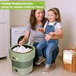 Mini Portable Washing Machine, 12L Upgraded Large Capacity Foldable Washer 3 Cleaning Modes Suitable of Underwear Small Clothes for Hotel Home Campain