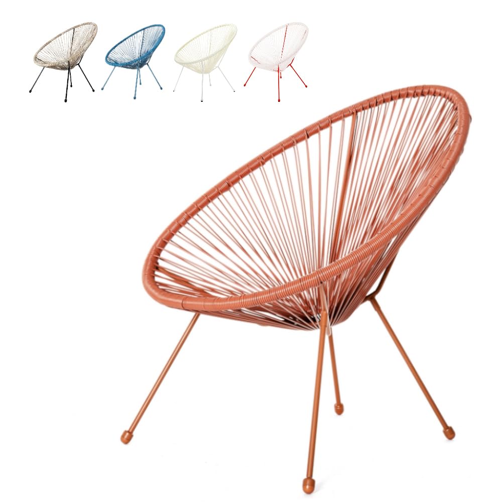 Sillón de jardín Acapulco Terracota Cuerda 72 x 77 x 84 cm