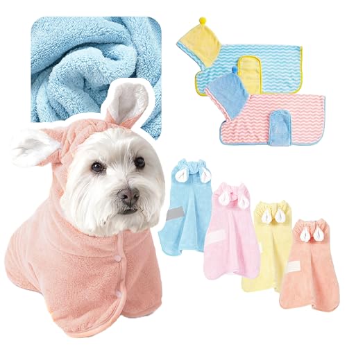 ペット用吸水バスタオル (コーラルレッド,Sサイズ) 犬・猫用 柔らかい素材で毛を傷つけない 丈夫で長持ち プレゼントにも最適