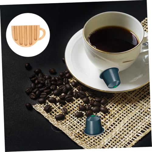 Support capsules café en bois compact | Rangement de cuisine stable - 4